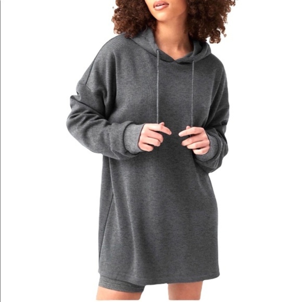 4th & Reckless XS grey long sleeve oversize hoodie